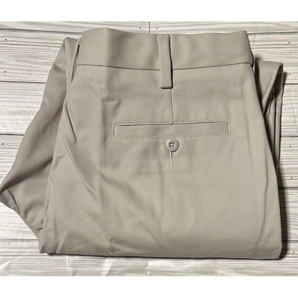 NWT Men's Architect Classic‎ Fit Flat Front 100% Cotton Pants 36x29 Color: Stone